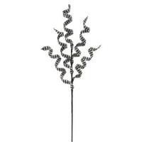 Vickerman 34" Silver Black Laser Curly Spray