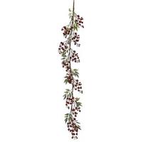 Vickerman 5' Artificial Red Icy Berry Garland