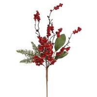 Vickerman 18" Artificial Mixed Red Mountain Berry Pine Pick