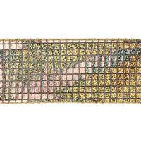 Vickerman 6" x 10yd Black-Gold Metallic Check Ribbon