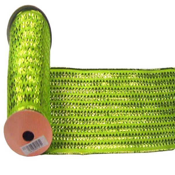 2.5" x 10yd Lime Dot Ribbon