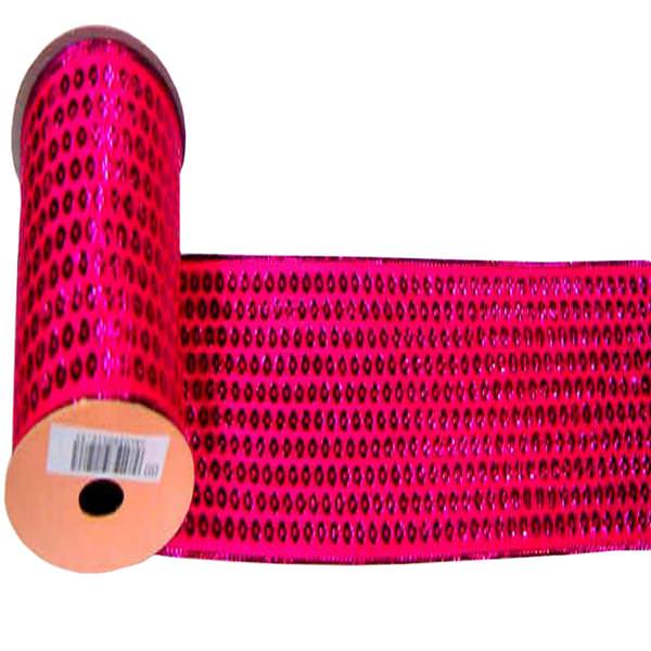 2.5" x 10yd Fuchsia Dot Ribbon
