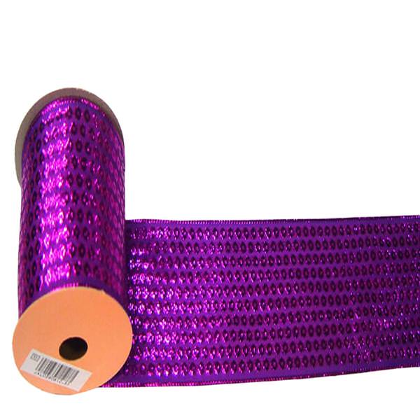 2.5" x 10yd Purple Dot Ribbon