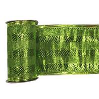 Vickerman 2.5" x 10yd Lime Striped Ribbon