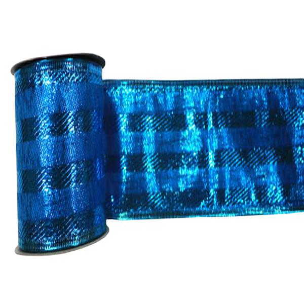 4" x 10yd Turquoise Striped Ribbon