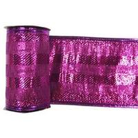 Vickerman 2.5" x 10yd Purple Striped Ribbon