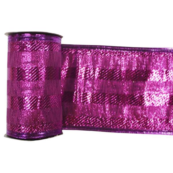 4" x 10yd Purple Striped Ribbon