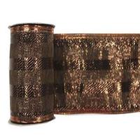 Vickerman 2.5" x 10yd Mocha Striped Ribbon