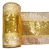 Vickerman 4" x 10yd Gold Sequin Weave Ribbon