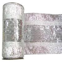 Vickerman 4" x 10yd Silver Sequin Weave Ribbon