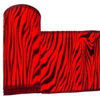 Vickerman 2.5" x 10yd Red / Burgundy Velvet Zebra Ribbon