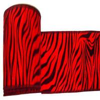 Vickerman 4" x 10yd Red / Burgundy Velvet Zebra Ribbon