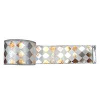 Vickerman 6" x 10yd Silver / White Diamond Lamé Ribbon