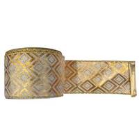Vickerman 6" x 10yd Gold / Cream Diamond Lamé Ribbon