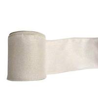 Vickerman 4" x 10yd Cream Mesh Gold / Silver Ribbon