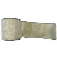 Vickerman 2.5" x 10yd Sage Mesh Gold Ribbon
