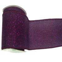 Vickerman 2.5" x 10yd Plum Sparkle Burlap Ribbon
