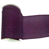 Vickerman 4" x 10yd Plum Sparkle Burlap Ribbon