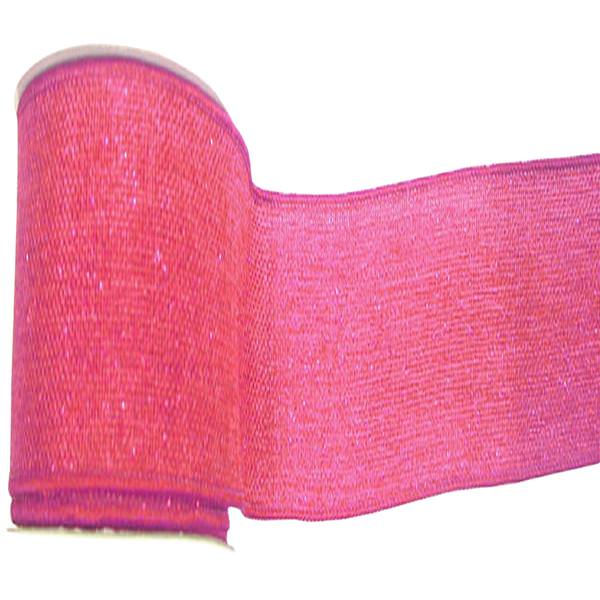 2.5" x 10yd Mauve Sparkle Burlap Ribbon