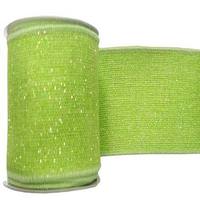 Vickerman 2.5" x 10yd Lime Sparkle Burlap Ribbon