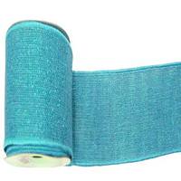 Vickerman 2.5" x 10yd Turquoise Sparkle Burlap Ribbon