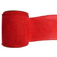 Vickerman 6" x 10yd Red Sparkle Burlap Ribbon