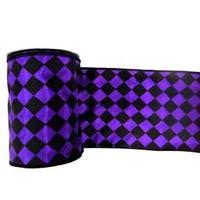 Vickerman 2.5" x 10yd Black / Purple Diamond Ribbon