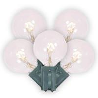Vickerman 18' 25 Light Green Wire G40 Clear Twinkle String with 12" Spacing