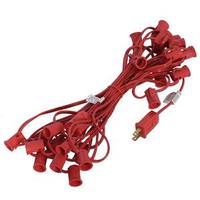Vickerman 25 Light 25' Red Wire Empty C7 String with 12" Spacing