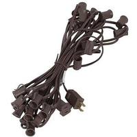 Vickerman 25 Light 25' Brown Wire Fused Plug Empty C9 String with 12" Spacing