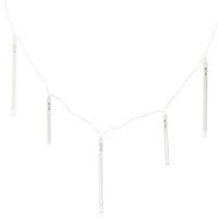 Vickerman 12 Light 12' White Wire Cool White LED 8" Icicle Snowfall String with 15" Spacing