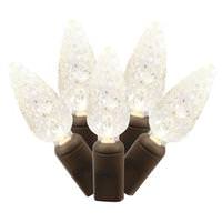 Vickerman 100 Light 34' Brown Wire Warm White C6 LED String with 4" Spacing