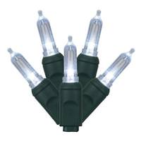 Vickerman 100 Light 33' Green Wire Cool White Italian LED String