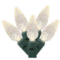 Vickerman 100 Light 34' Green Wire Warm White C6 LED String with 4" Spacing