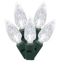 Vickerman 100 Light 34' Green Wire Pure White C6 LED String with 4" Spacing