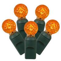 Vickerman 100 Light 34' Green Wire Orange G12 Berry LED Miniature String with 4" Spacing