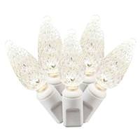 View 100 Light 34' White Wire Warm White C6 LED String with 4" Spacing