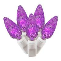 Vickerman 100 Light 34' White Wire Purple C6 LED String with 4" Spacing