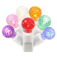 View 100 Light 34' White Wire Multi-Color G12 Berry LED Miniature String with 4" Spacing