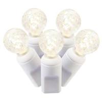 Vickerman 100 Light 34' White Wire Warm White G12 Berry LED Miniature String with 4" Spacing