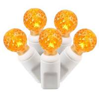 Vickerman 100 Light 34' White Wire Orange G12 Berry LED Miniature String with 4" Spacing