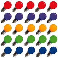 View 0.96 watt 120 volt G30 Candelabra Screw Base Multi-Color LED (25 pack)