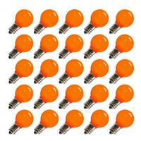 Vickerman 0.96 watt 120 volt G30 Candelabra Screw Base Orange Globe LED (25 pack)