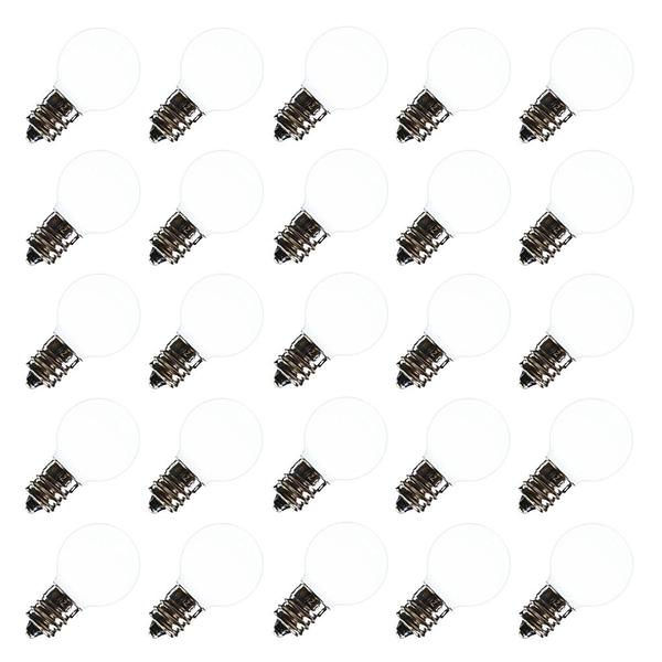 0.38 watt 120 volt G30 Candelabra Screw Base Pure White Faceted LED (25 pack)
