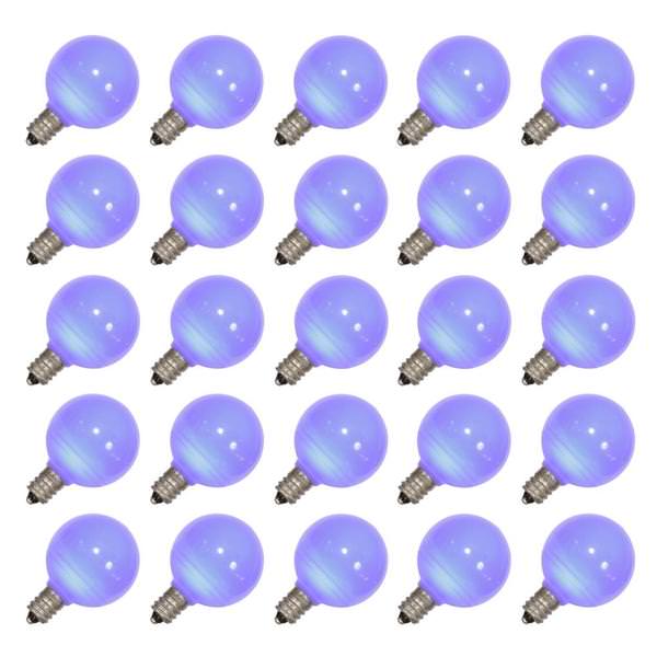 0.38 watt G40 Candelabra Screw Base Blue LED (25 pack)