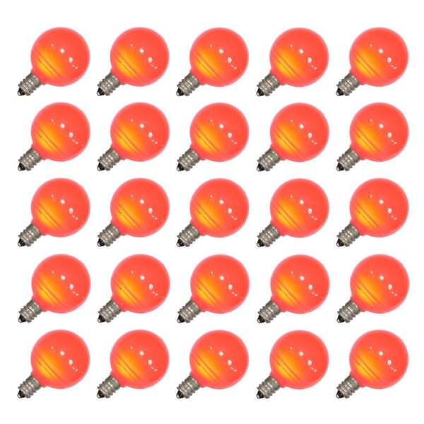 .96 watt G40 Red Ceramic LED Candelabra Screw (E12) Base (25 pack)