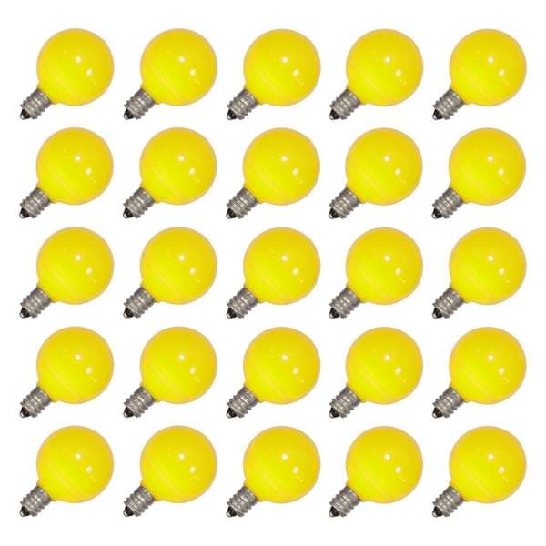 0.96 watt 120 volt G40 Candelabra Screw Base Yellow LED (25 pack)