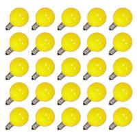View 0.96 watt 120 volt G40 Candelabra Screw Base Yellow LED (25 pack)