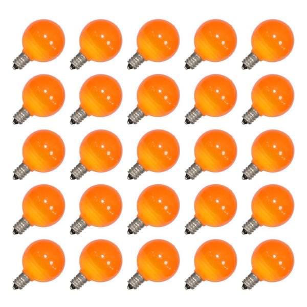 .96 watt G40 Orange Ceramic LED Candelabra Screw (E12) Base (25 pack)