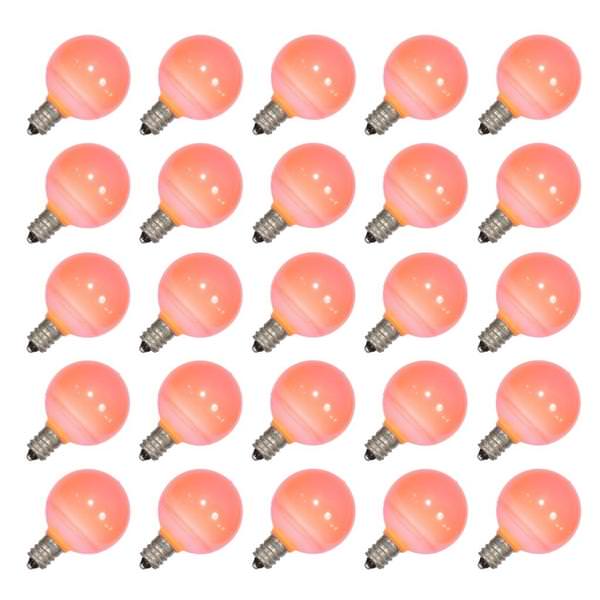 0.96 watt 120 volt G40 Candelabra Screw Base Pink Ceramic LED (25 pack)